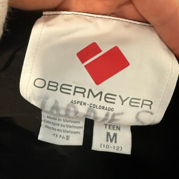 Obermeyer Teen Girls Snow Jolie Softshell Pant Black Medium Adjustable Length - Picture 4 of 11